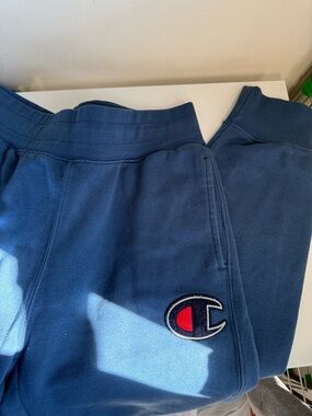 Champion Kids Blue Sweatpants with Embroidered Logo
